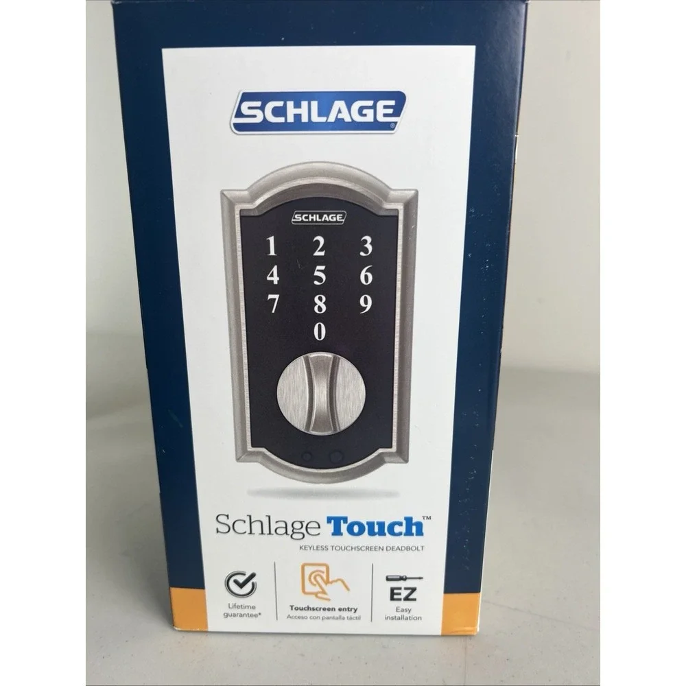 Schlage Touch BE375 V CAM 619 Keyless Entry Deadbolt Door Lock Satin Nickel